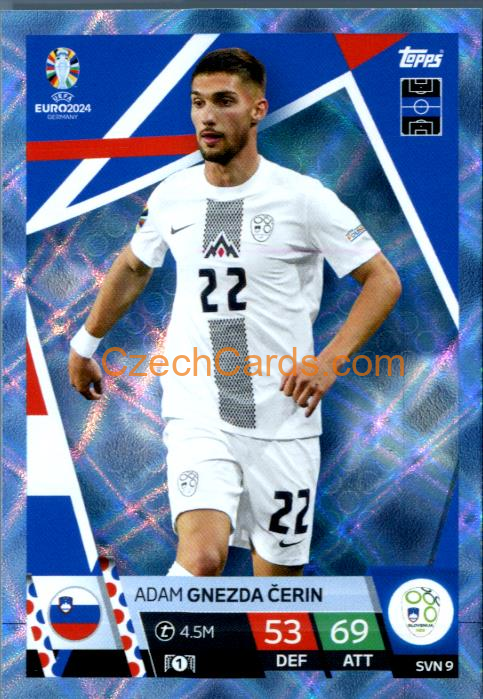 Adam Gnezda Čerin 2024 EURO Match Attax crystal parallel #SVN9