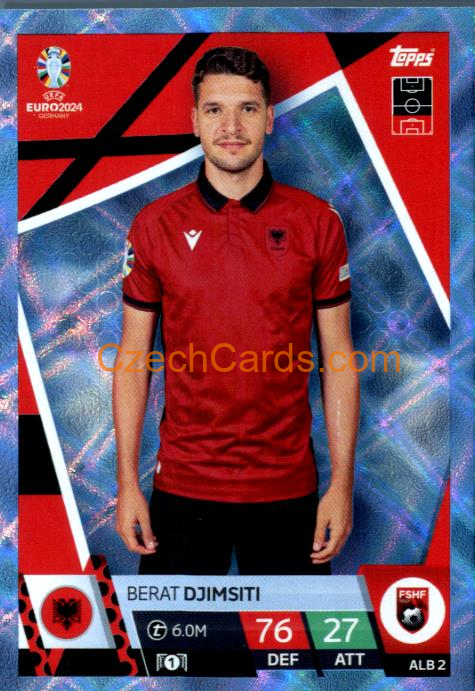 Berat Djimsiti 2024 EURO Match Attax crystal parallel #ALB2
