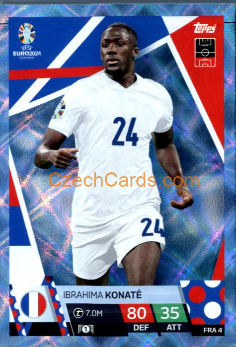 Ibrahima Konaté 2024 EURO Match Attax crystal parallel #FRA4
