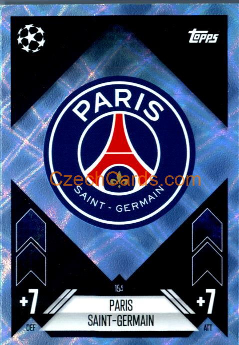 Team Badge Paris Saint Germain 2024/25 Match Attax crystal parallel #154