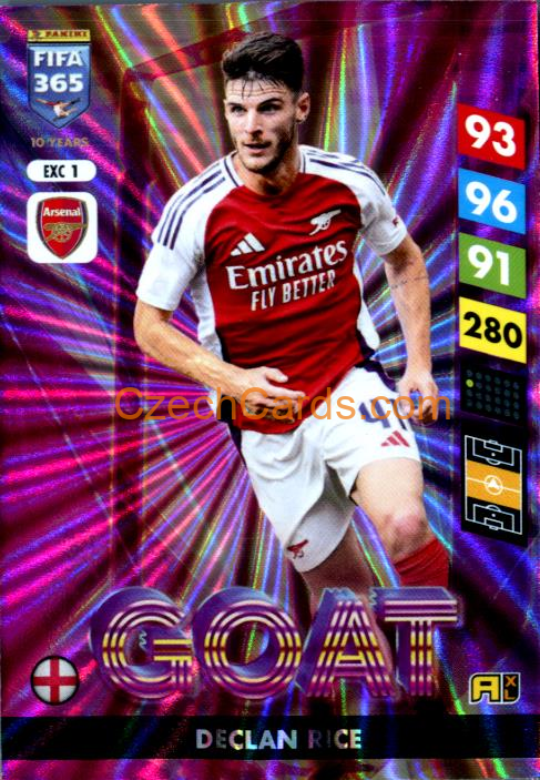 Declan Rice 2025 FIFA 365 Adrenalyn GOAT #EXC1