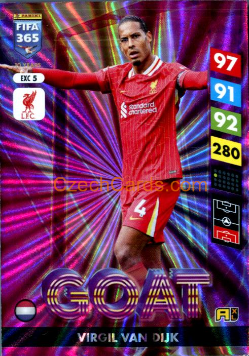 Virgil van Dijk 2025 FIFA 365 Adrenalyn GOAT #EXC5