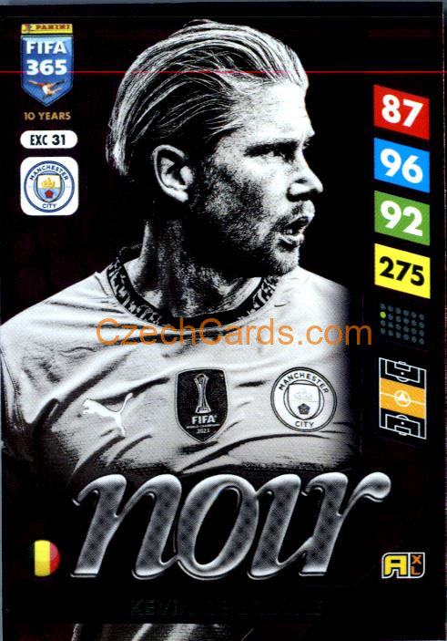 Kevin De Bruyne 2025 FIFA 365 Adrenalyn NOIR #EXC31