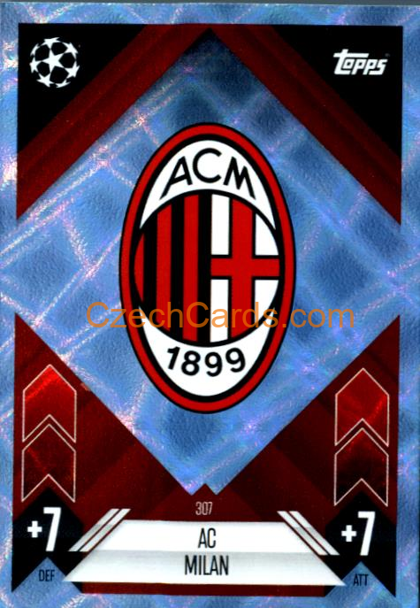 Team Badge AC Milan 2024/25 Match Attax crystal parallel #307