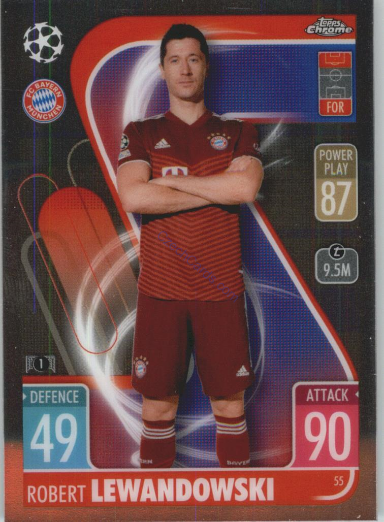 Robert Lewandowski Match Attax Chrome CL 2021/22 #55
