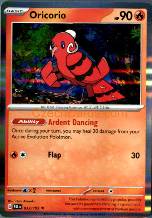 Oricorio Paldea Evolved Holo #033/194
