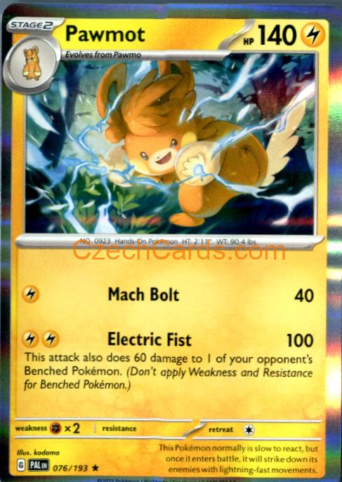 Pawmot Paldea Evolved Holo #076/194