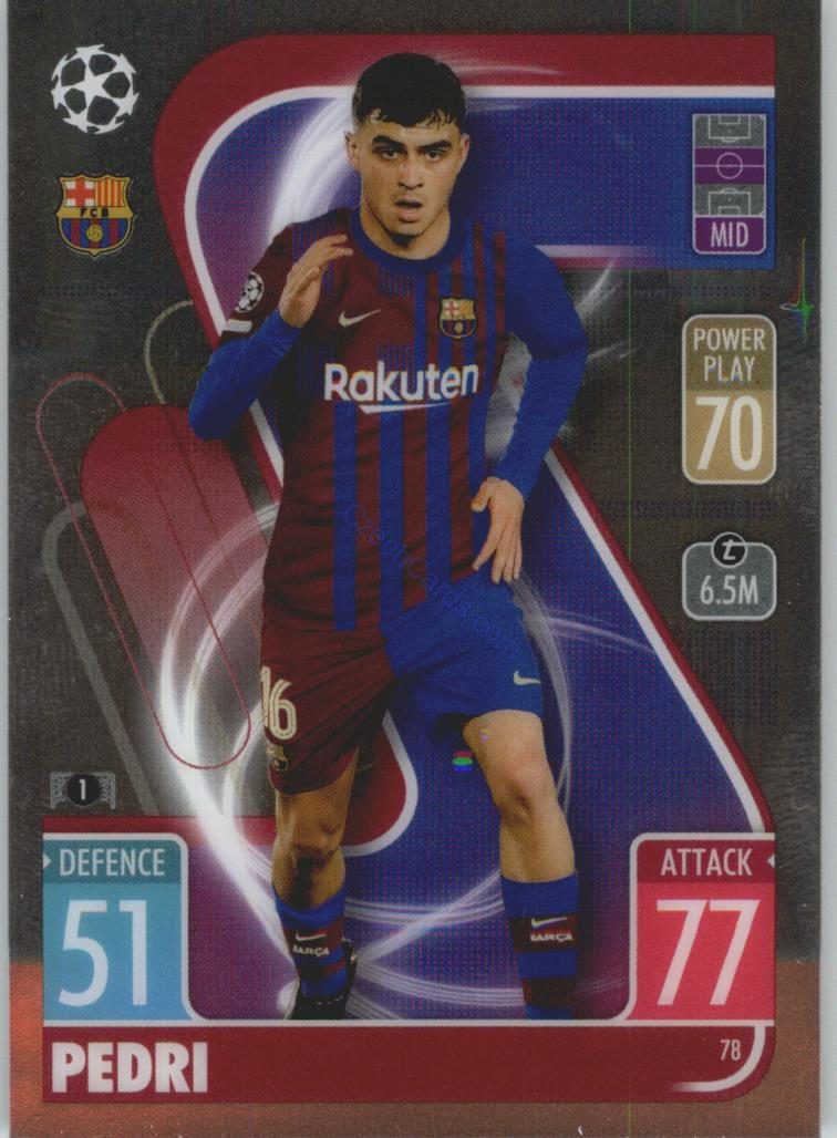 Pedri Match Attax Chrome CL 2021/22 #78