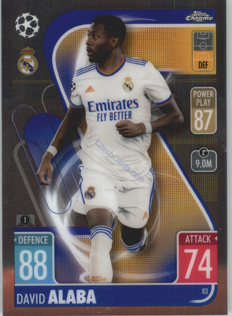 David Alaba Match Attax Chrome CL 2021/22 #83