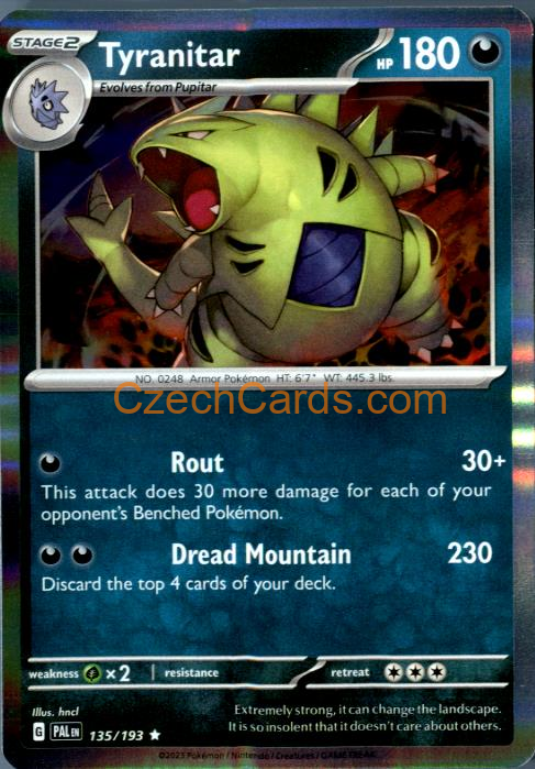 Tyranitar Paldea Evolved holo #135/194