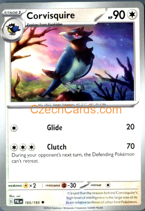 Corvisquire Paldea Evolved #165/194