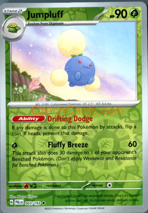 Jumpluff Paldea Evolved Reverse Holo #003/193