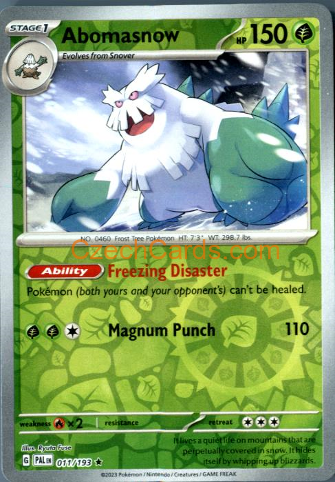 Abomasnow Paldea Evolved Reverse Holo #011/193
