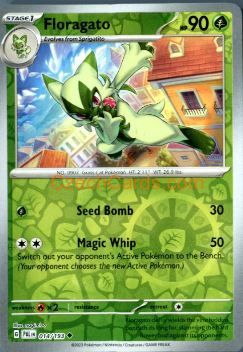 Floragato Paldea Evolved Reverse Holo #014/194