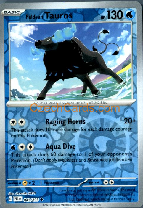 Paldean Tauros Paldea Evolved Reverse Holo #041/194