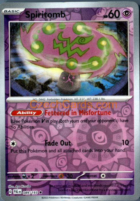 Spiritomb Paldea Evolved Reverse Holo #089/194