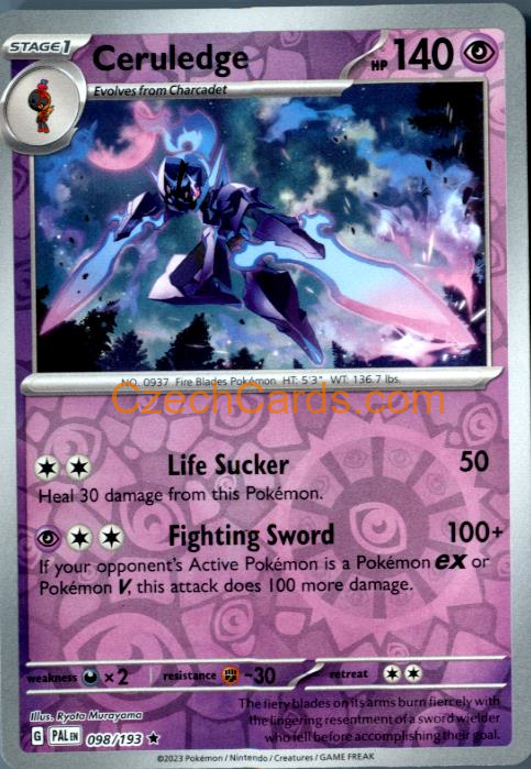 Ceruledge Paldea Evolved Reverse Holo #098/194