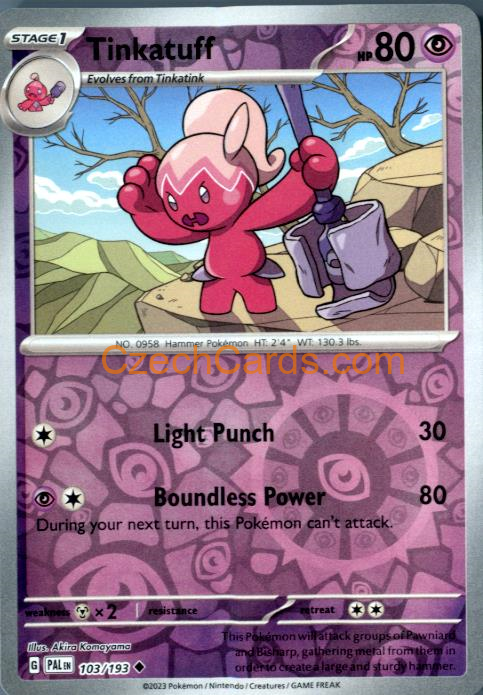 Tinkatuff Paldea Evolved Reverse Holo #103/194