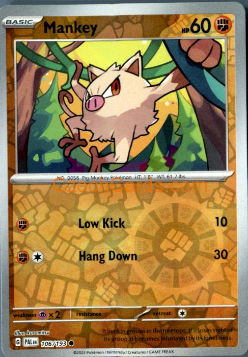 Mankey Paldea Evolved Reverse Holo #106/194
