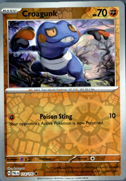 Croagunk Paldea Evolved Reverse Holo #114/194