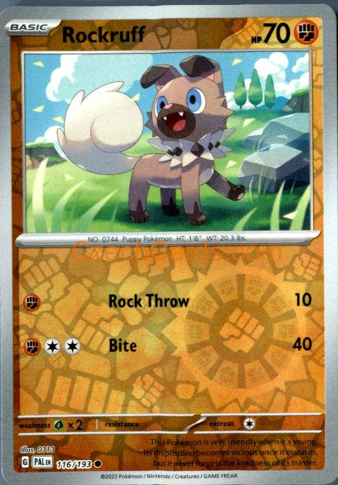 Rockruff Paldea Evolved Reverse Holo #116/194