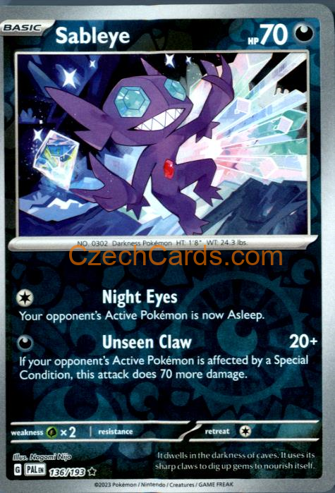 Sableye Paldea Evolved Reverse Holo #136/194