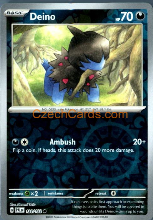 Deino Paldea Evolved Reverse Holo #138/194