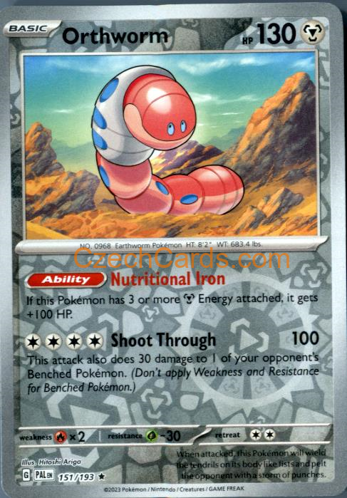 Orthworm Paldea Evolved Reverse Holo #151/194
