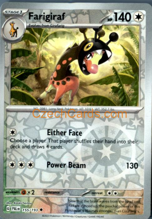 Farigiraf Paldea Evolved Reverse Holo #155/194