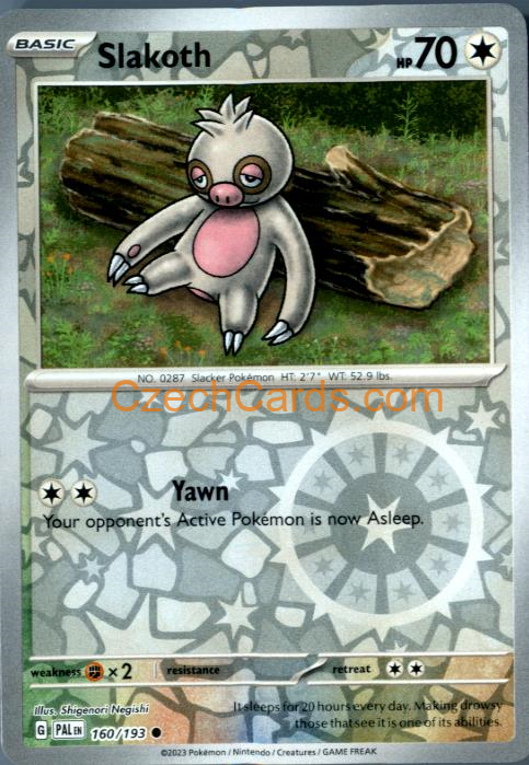 Slakoth Paldea Evolved Reverse Holo #160/194