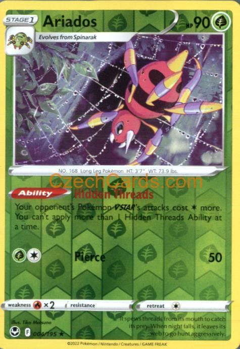 Ariados 004/195 rare Pokémon Card reverse holo