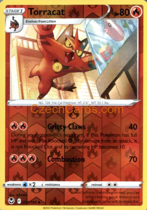 Torracat 031/195 uncommon Pokémon Card reverse holo