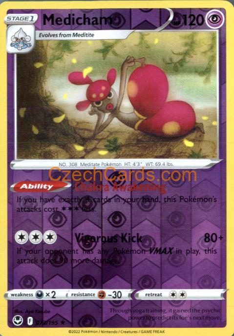 Medicham 073/195 rare Pokémon Card reverse holo