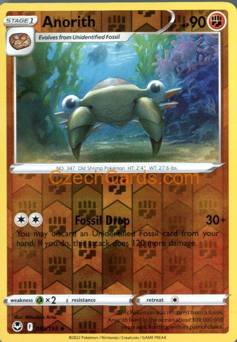 Anorith 095/195 uncommon Pokémon Card reverse holo