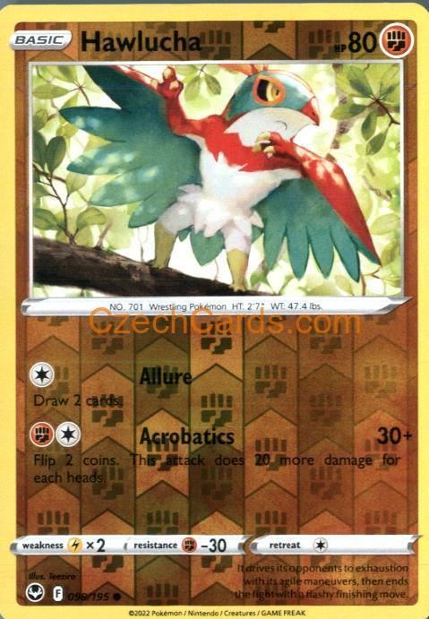 Hawlucha 098/195 common Pokémon Card reverse holo