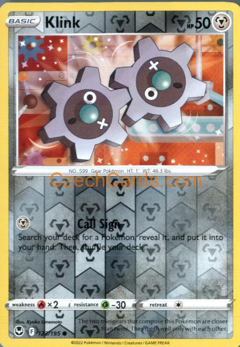 Klink 123/195 common Pokémon Card reverse holo