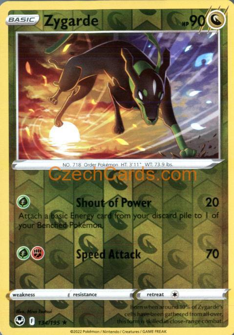 Zygarde 134/195 rare Pokémon Card reverse holo