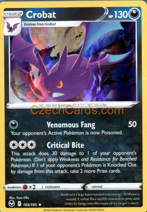 Crobat 105/195 rare Pokémon Card holo