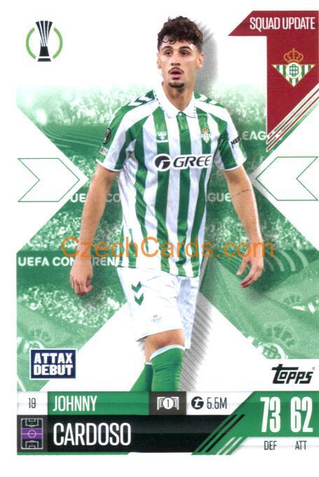 Johnny Cardoso 2024/25 Match Attax Extra #19