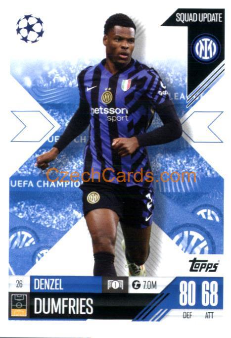 Denzel Dumfries 2024/25 Match Attax Extra #26