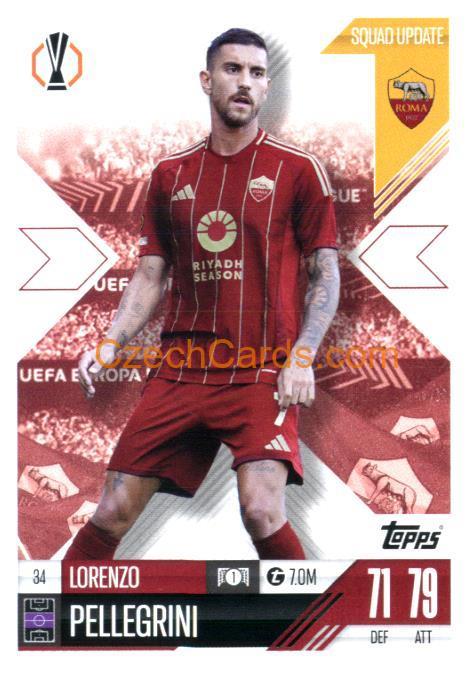 Lorenzo Pellegrini 2024/25 Match Attax Extra #34