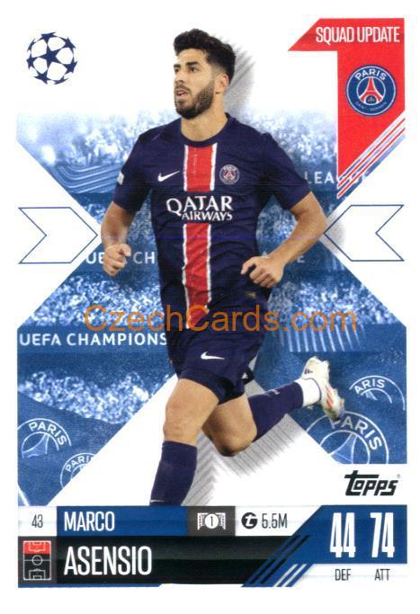 Marco Asensio 2024/25 Match Attax Extra #43