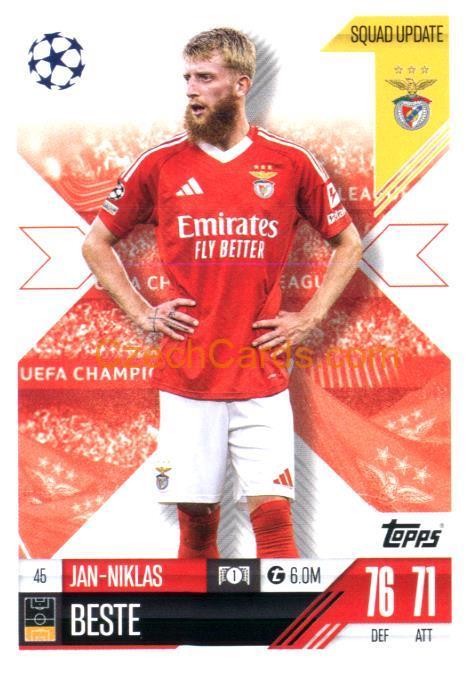 Jan-Niklas Beste 2024/25 Match Attax Extra #45