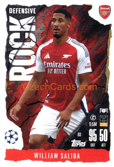 William Saliba 2024/25 Match Attax Extra #83