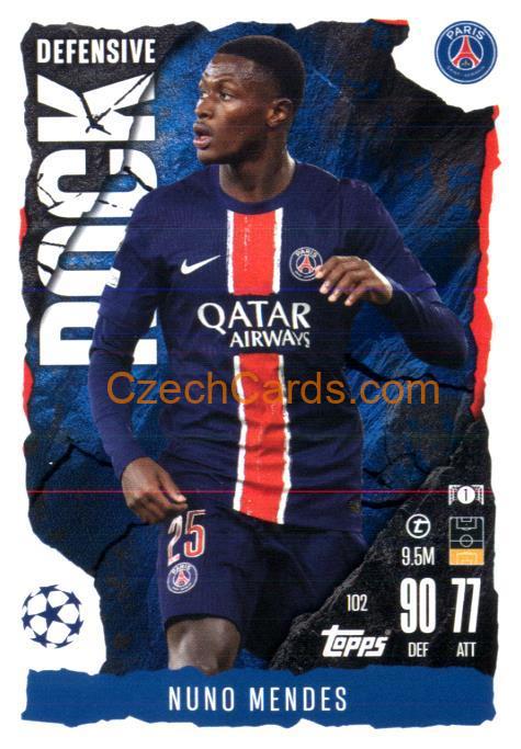Nuno Mendes 2024/25 Match Attax Extra #102