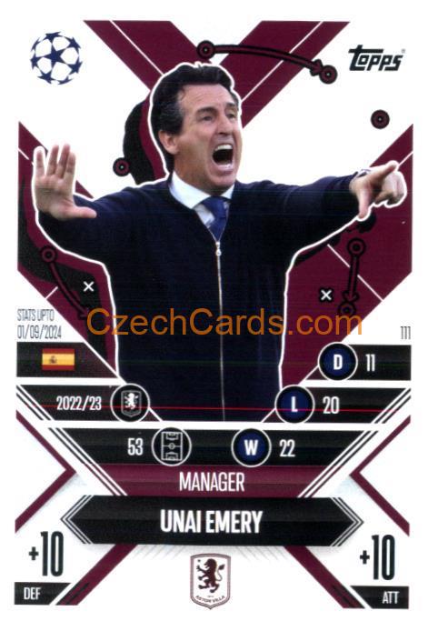 Unai Emery 2024/25 Match Attax Extra #111