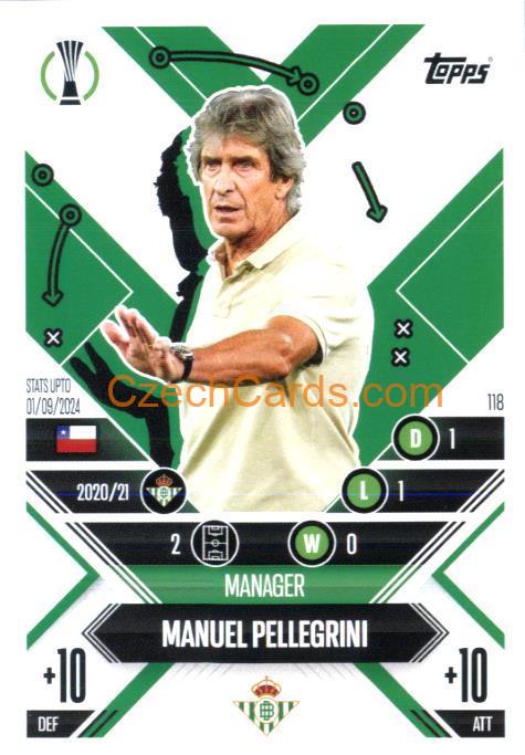 Manuel Pellegrini 2024/25 Match Attax Extra #118
