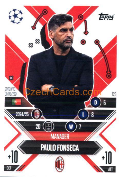 Paulo Fonseca 2024/25 Match Attax Extra #123