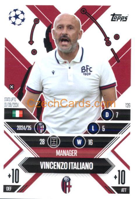 Vincenzo Italiano 2024/25 Match Attax Extra #126