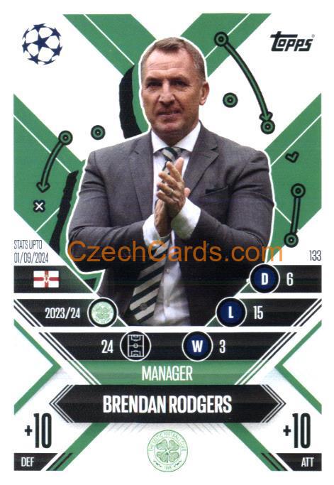 Brendan Rodgers 2024/25 Match Attax Extra #133